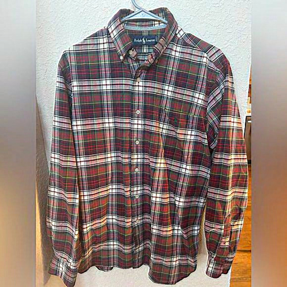 Ralph Lauren Other - Ralph Lauren plaid men’s 100%‎ cotton button up shirt